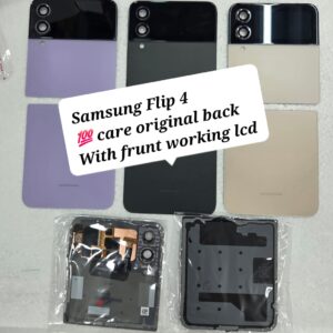 100% Care Original Back Panel For Samsung Flip 4 With Camera Lens.