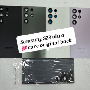 100% Care Original Back Panel For Samsung S23 Ultra With Camera Lens.