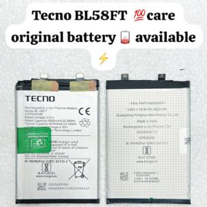 Original Tecno BL-58FT Battery For Tecno Pova 6 – 6000mAh