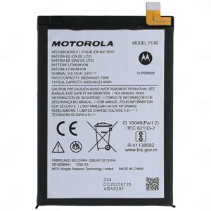 Premium Mobile Battery For Motorola Moto G54 (PC60) 6000mAh 6 months replacement warranty