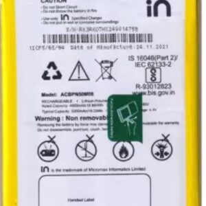 Original Micromax IN 2B Battery E7544 (ACBPN50M08) 5000 mAh.