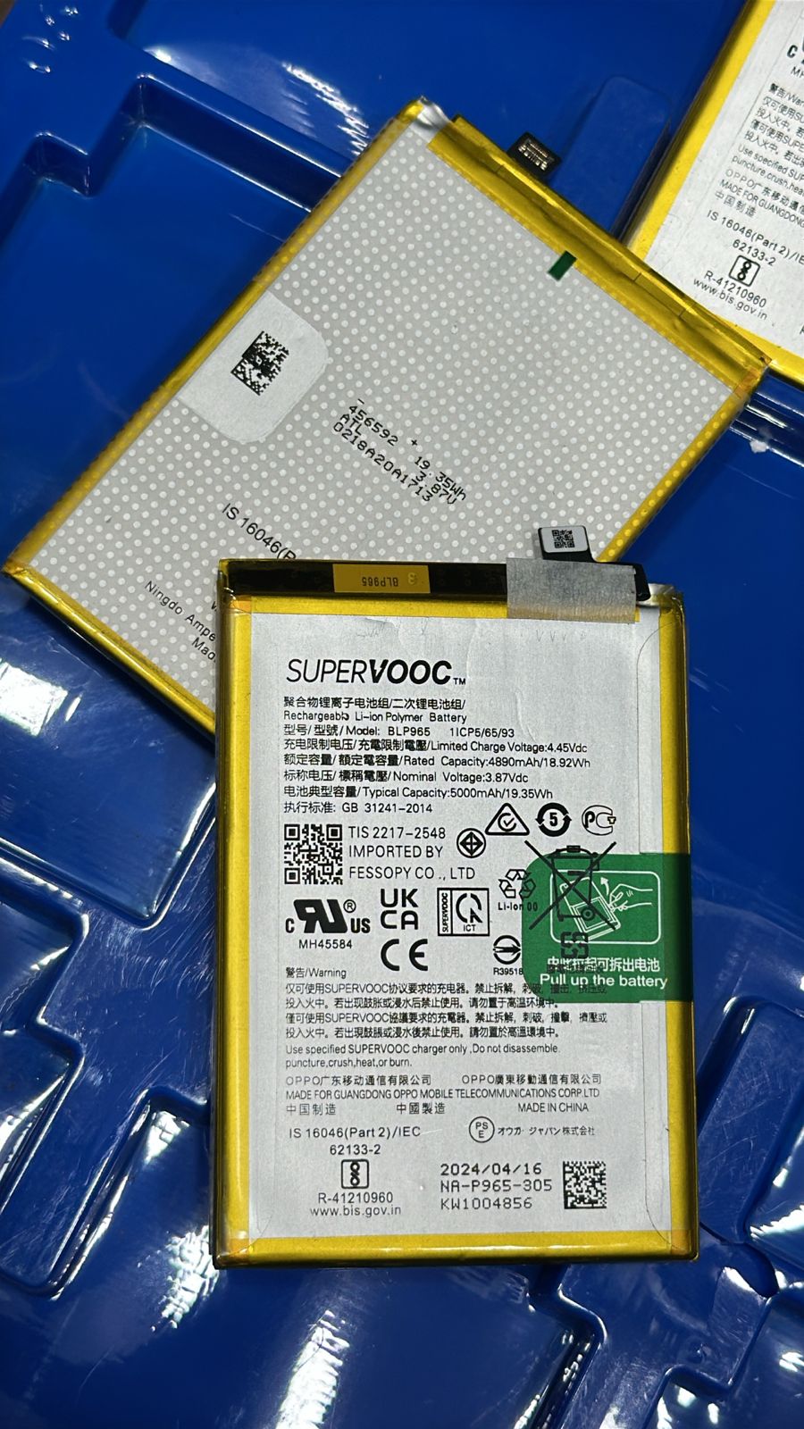 Premium Quality Battery For Oppo K10X Supervooc BLP965 Battery 5000mAh