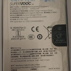 Premium Quality Battery For Realme P3 Ultra 5G BLPC39 – 6000mAh