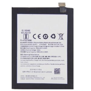 Premium Quality Battery For OnePlus 3 (BLP613) 3000mAh.