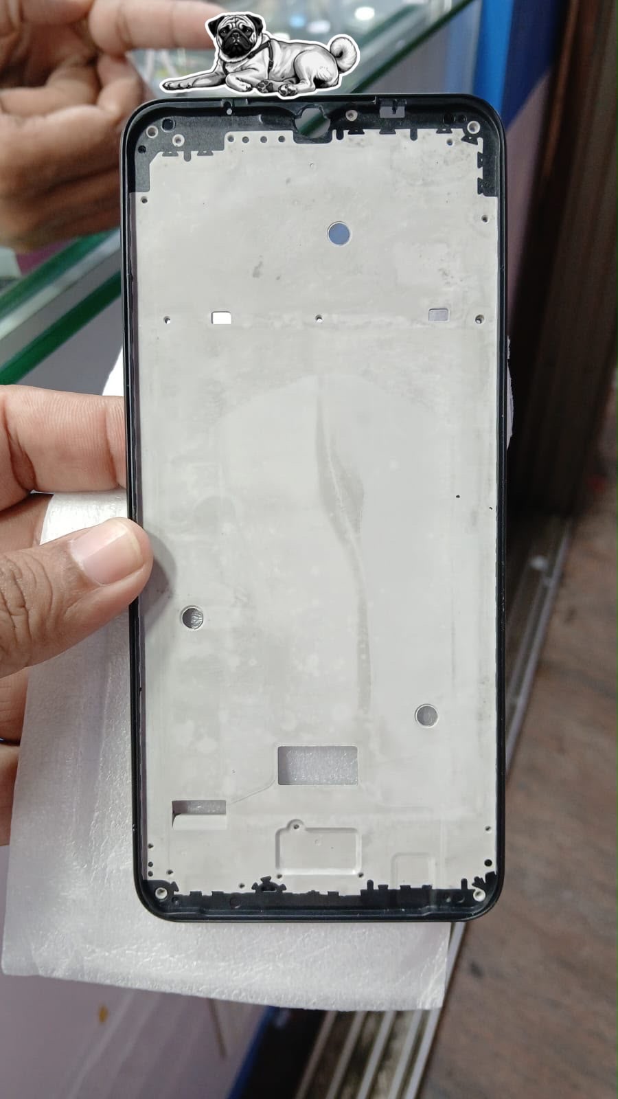 LCD Frame Middle Chassis for Lava Blaze 2 Pro - Black - Image 2